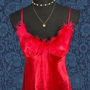 ❤️Spicy & Fluffy Red Vintage Nighty❤️